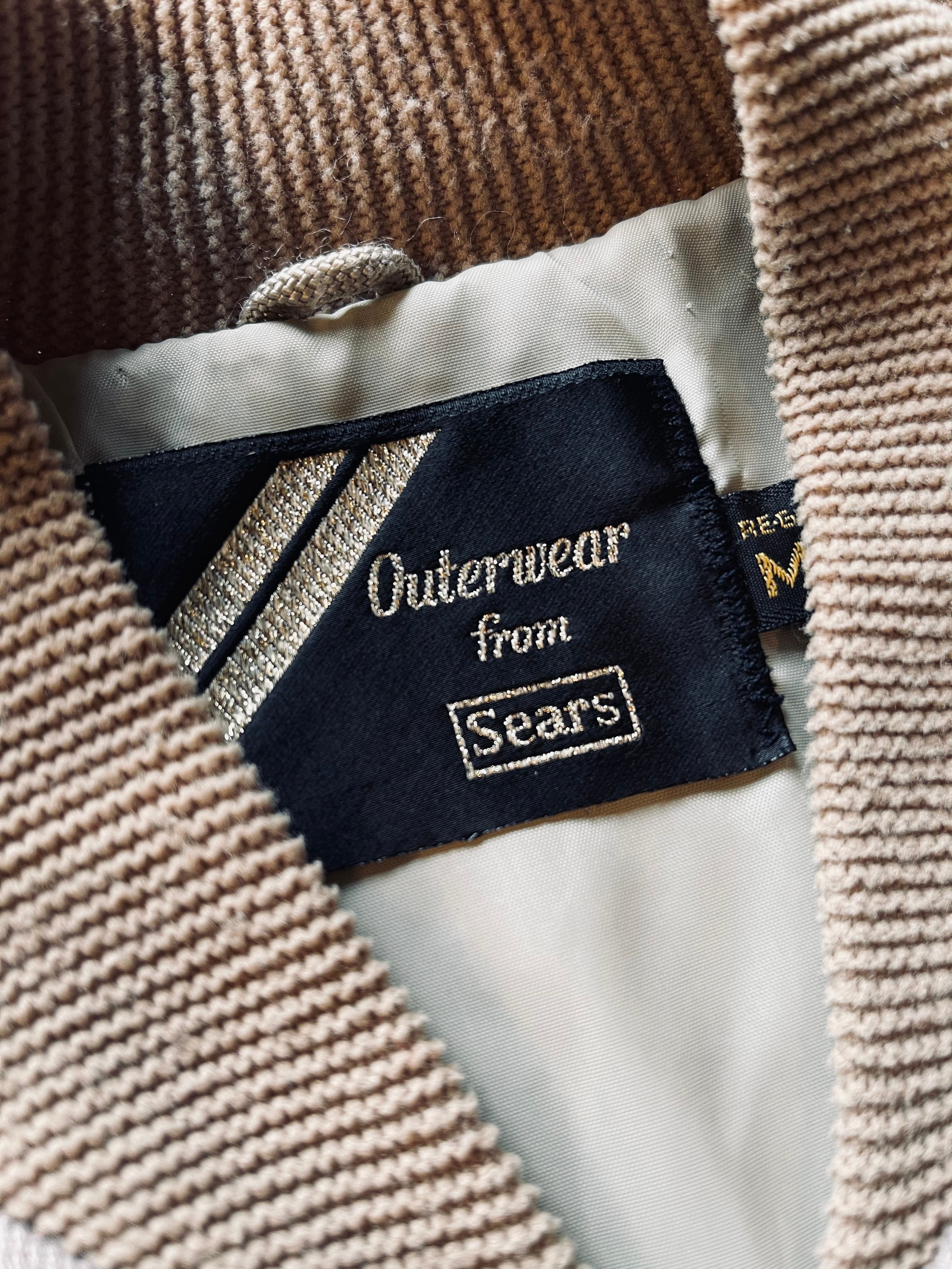 1980s Sears Crushed Corduroy Bomber Jacket | Medium