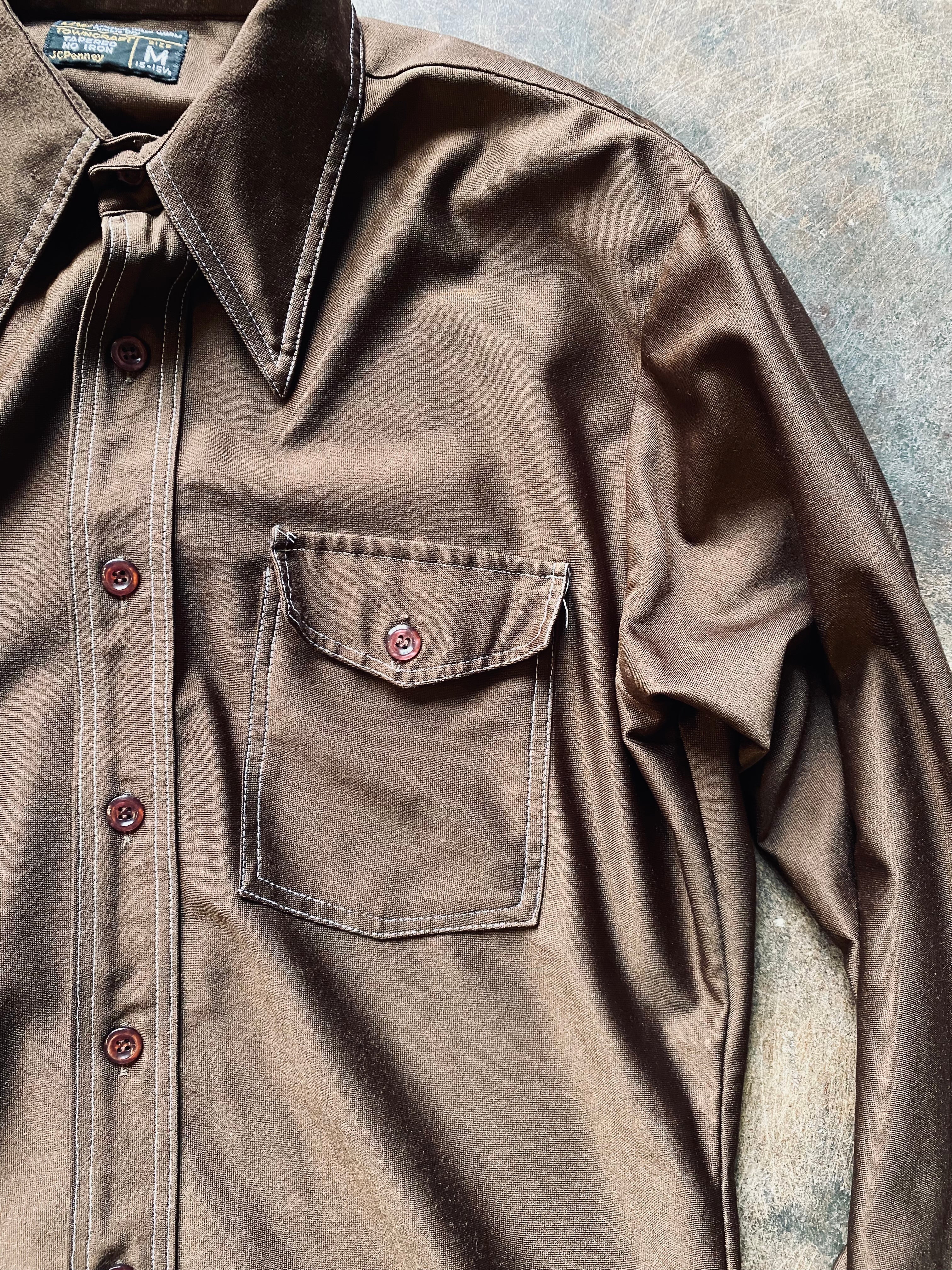 1970s JCPenny Button Up | Medium