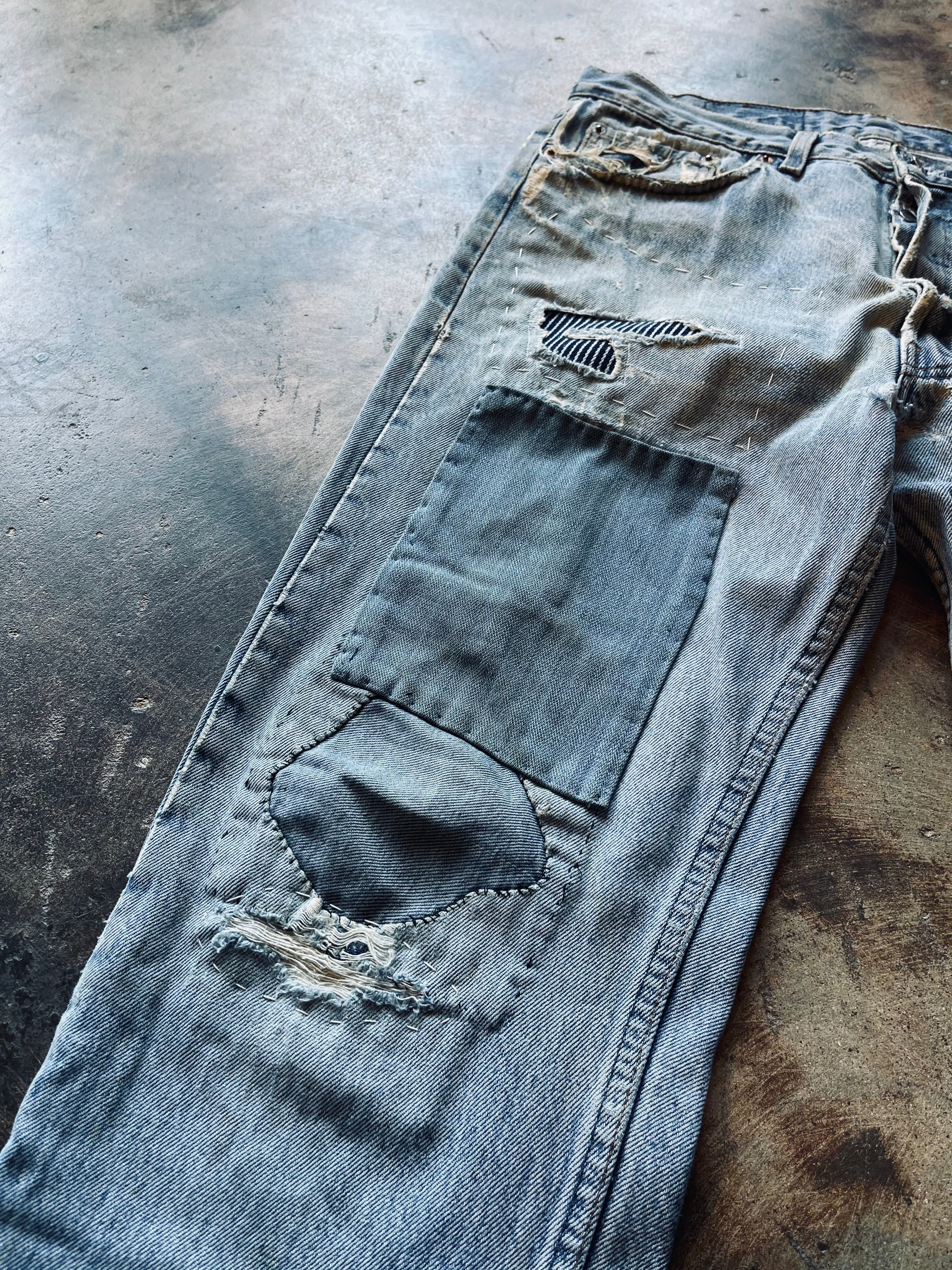 1980s Levi’s 501 Thrashed & Mended | 33X34