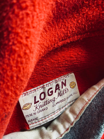 1960s Logan Knitting Cheerleader Letterman Jacket | Medium