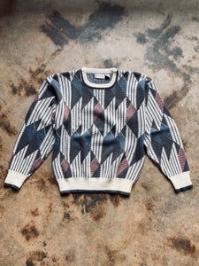 1980s Hennessy Geometric Knit Sweater