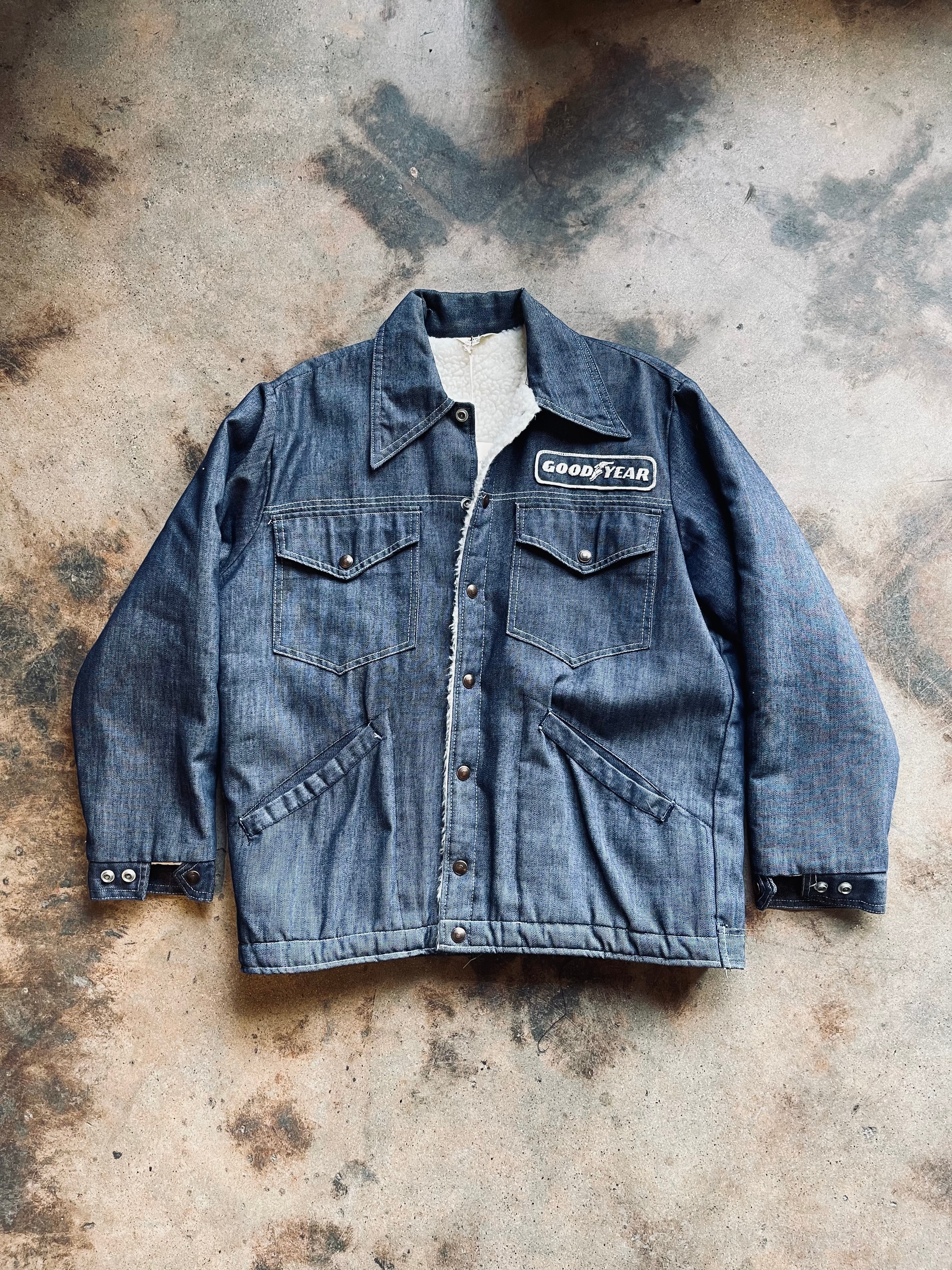 Vintage Goodyear Racing Apparel Denim Jacket | Large – Nylo Wool