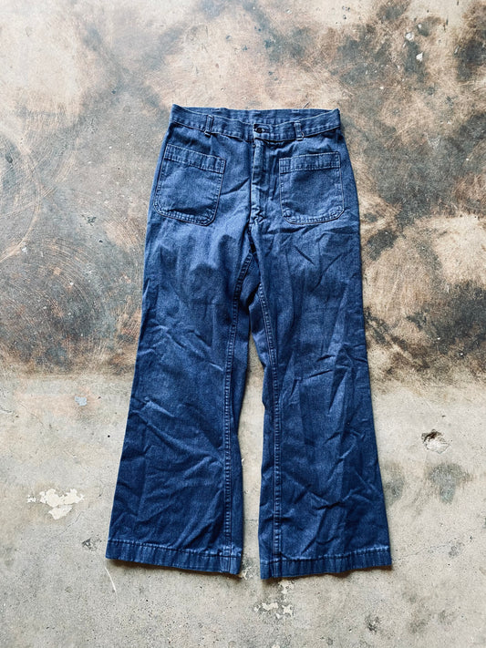 1970s US Navy Denim Dungarees | 29R