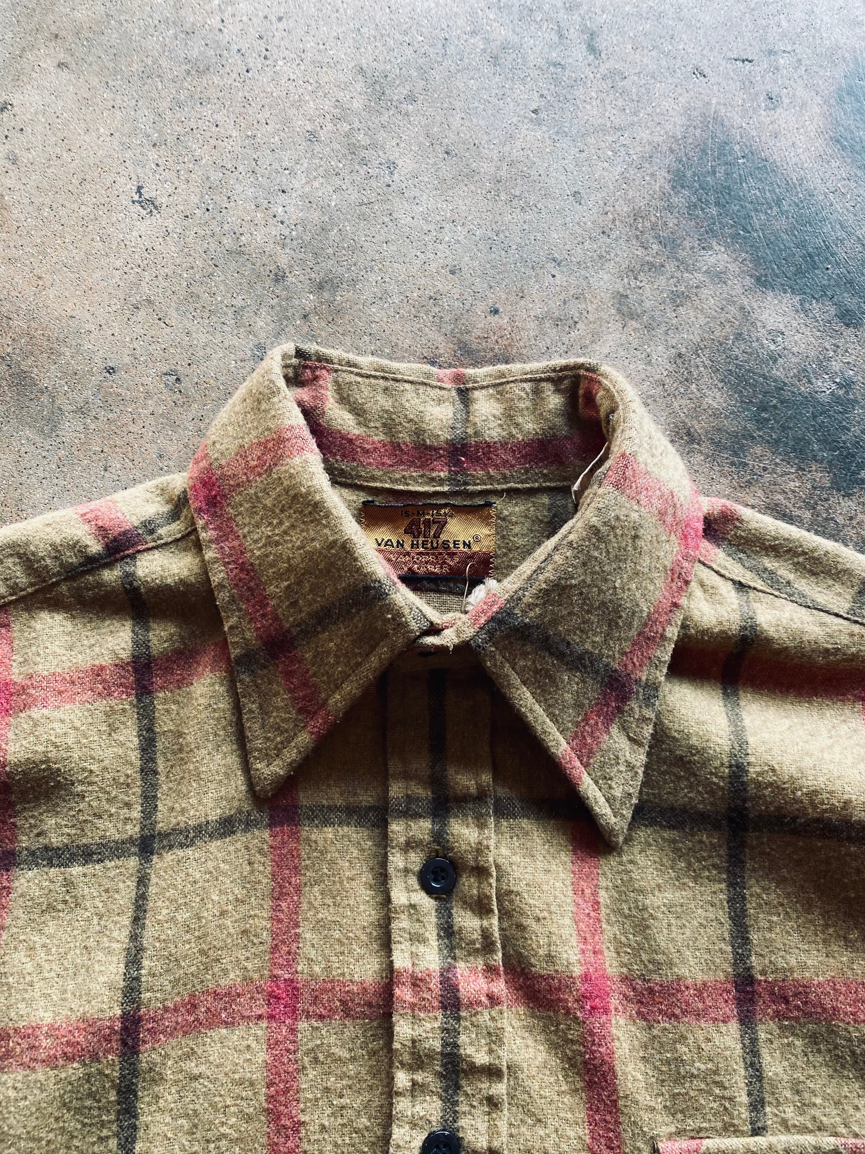 1970’s Van Heusen Windowpane Flannel Shirt