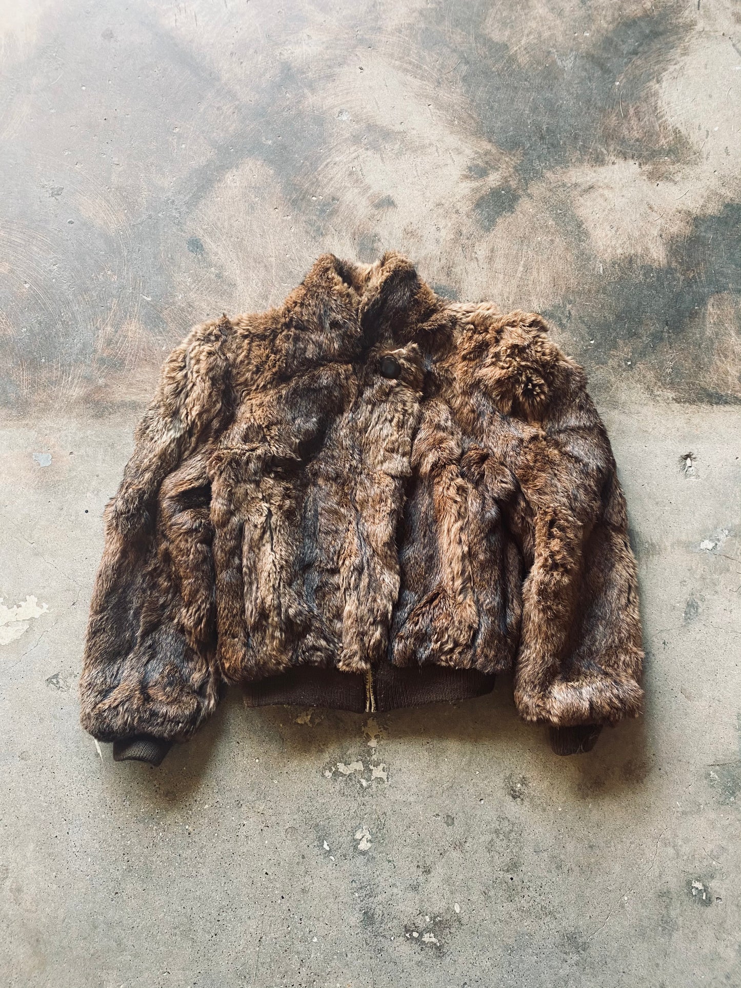 1980s Ada Fur Bomber Jacket | Small