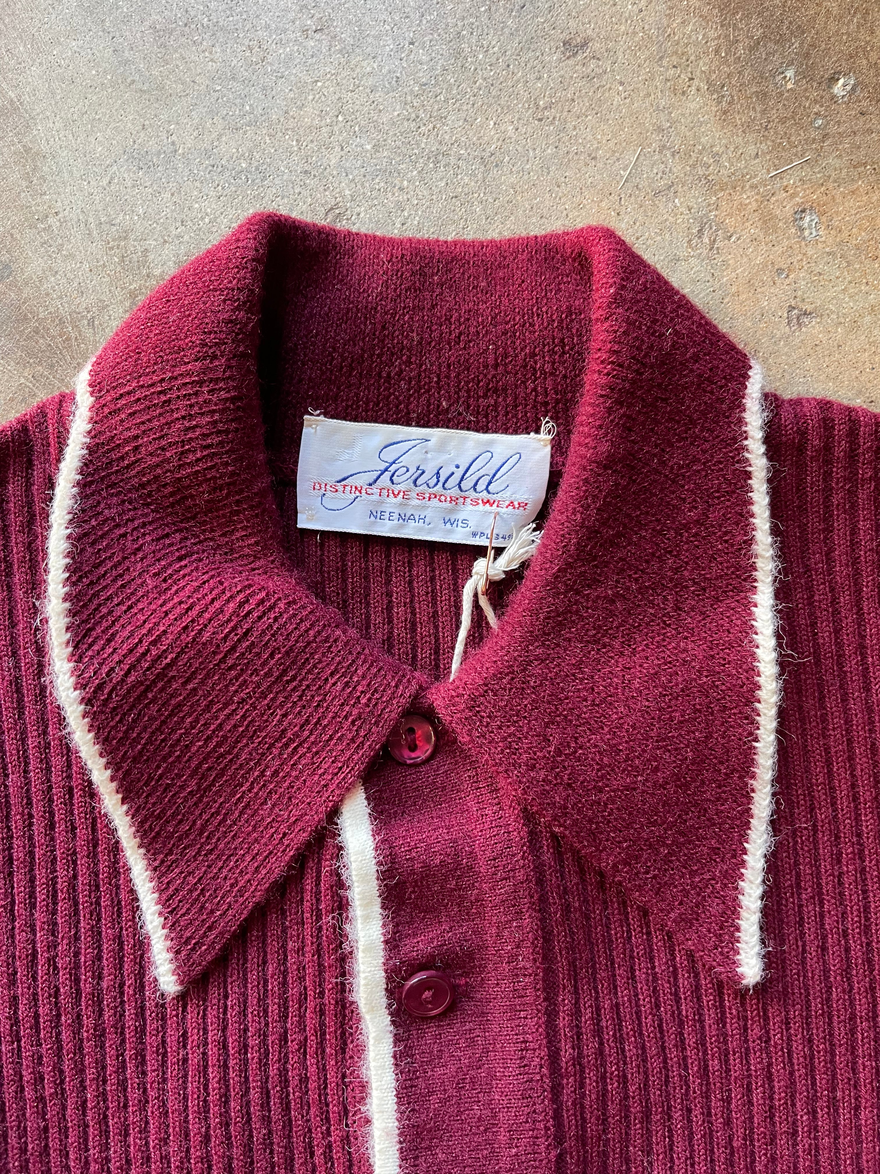 1970’s Jerslid Ribbed Knit Polo | Small