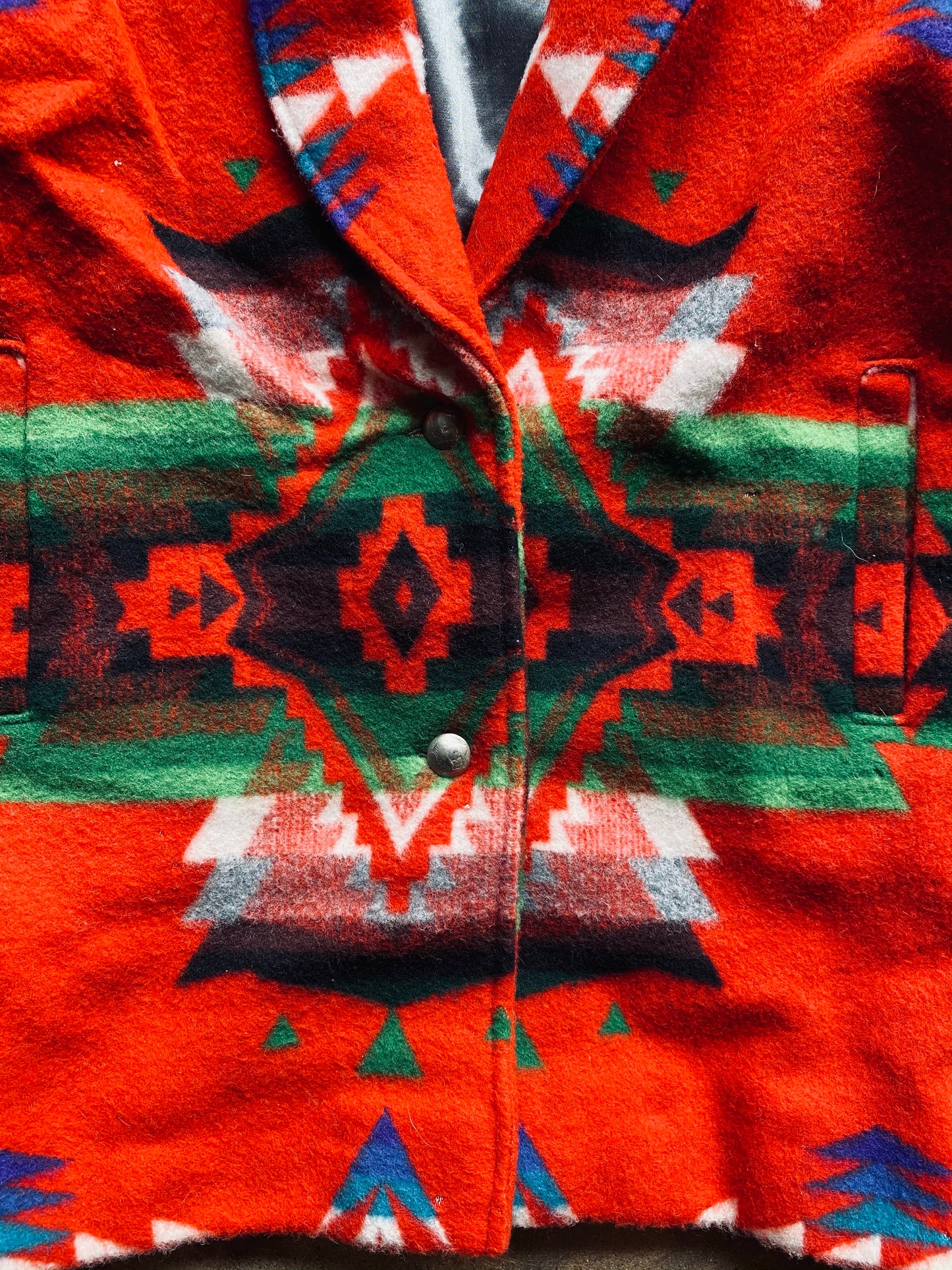 Vintage Southwestern Blanket Coat