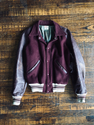 1970s Vintage Purple Varsity Jacket