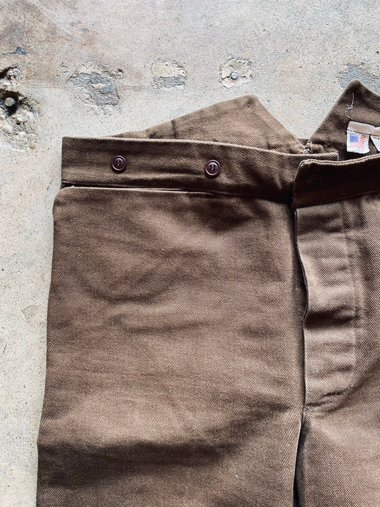 Vintage High Waist Workwear Trousers