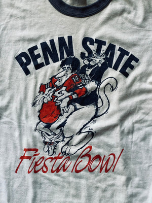 1980’s Hanes Penn State Fiesta Bowl Ringer Tee | Medium
