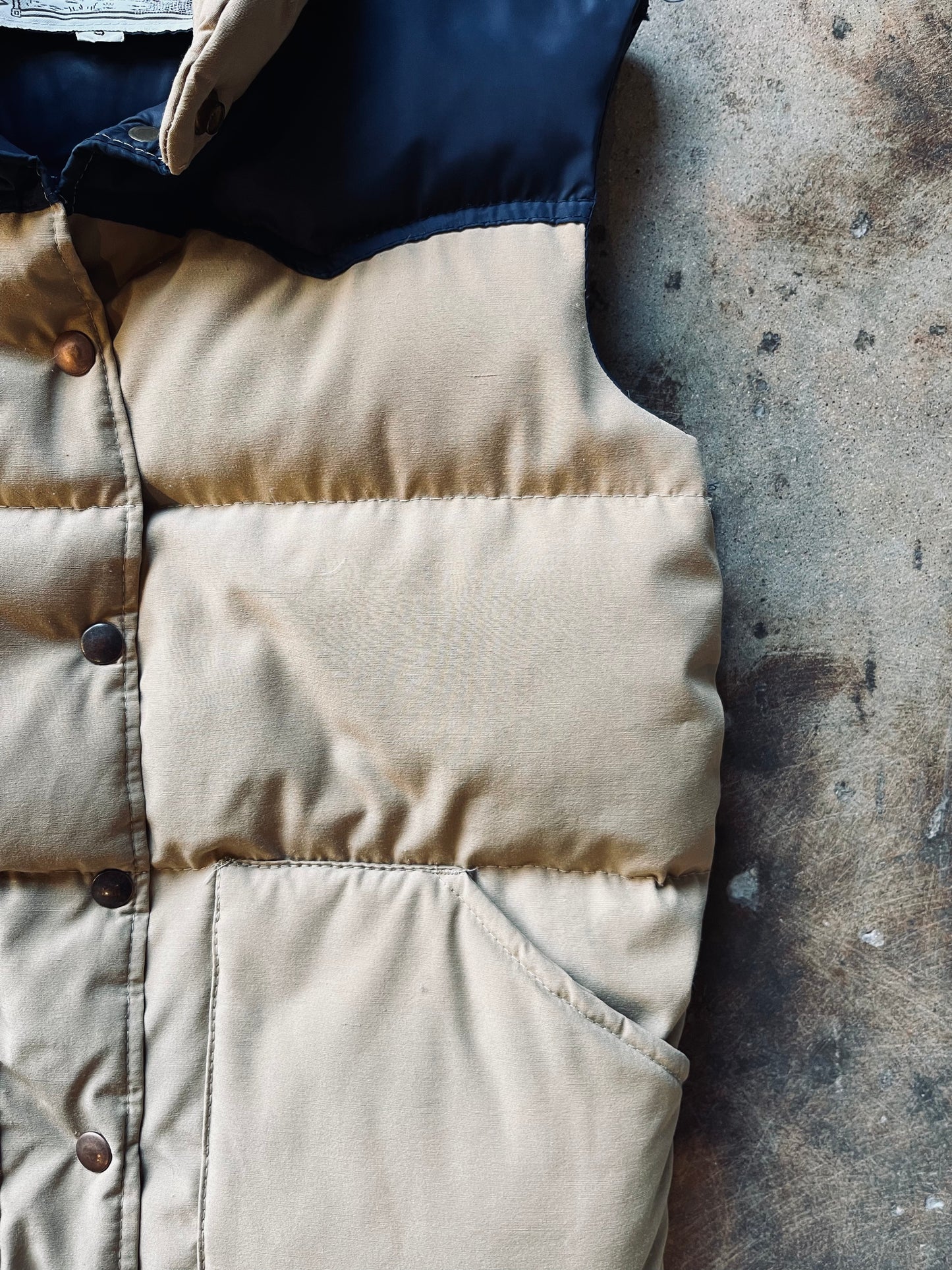 1970’s William Barry Quilted Down Vest | Small