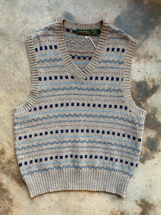 Vintage Hill & Archer Fair Isle Knit Vest | Large