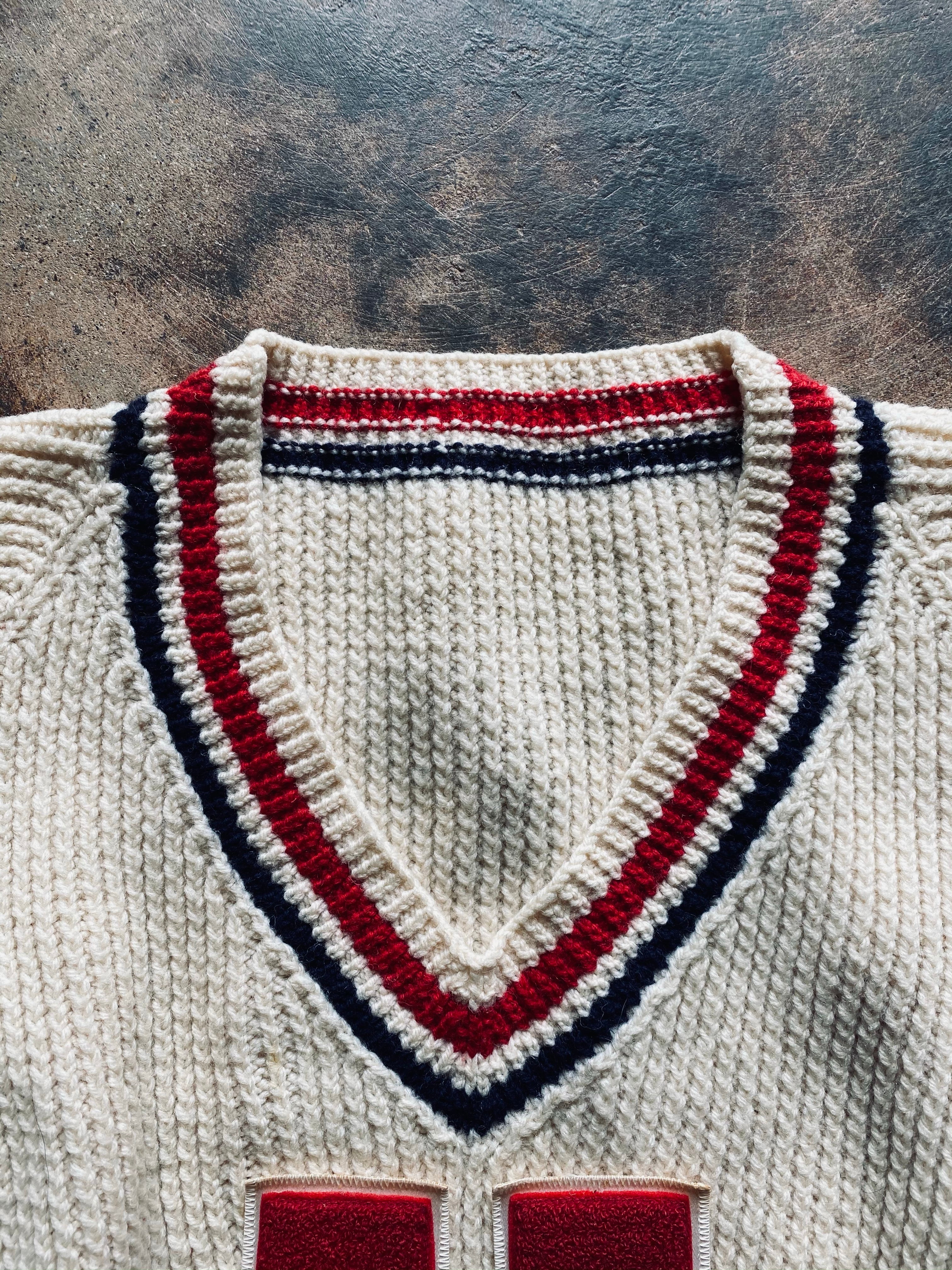 1960s V-Neck “U” Varsity Sweater