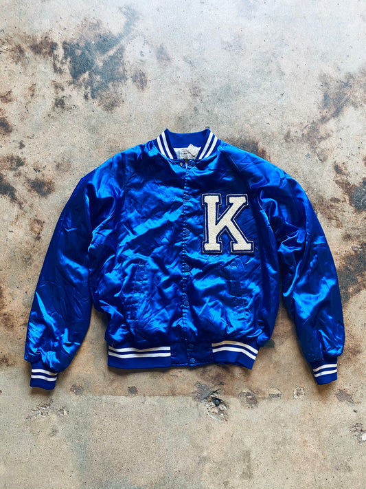 1980s WHANG Satin Varsity Baseball Jacket