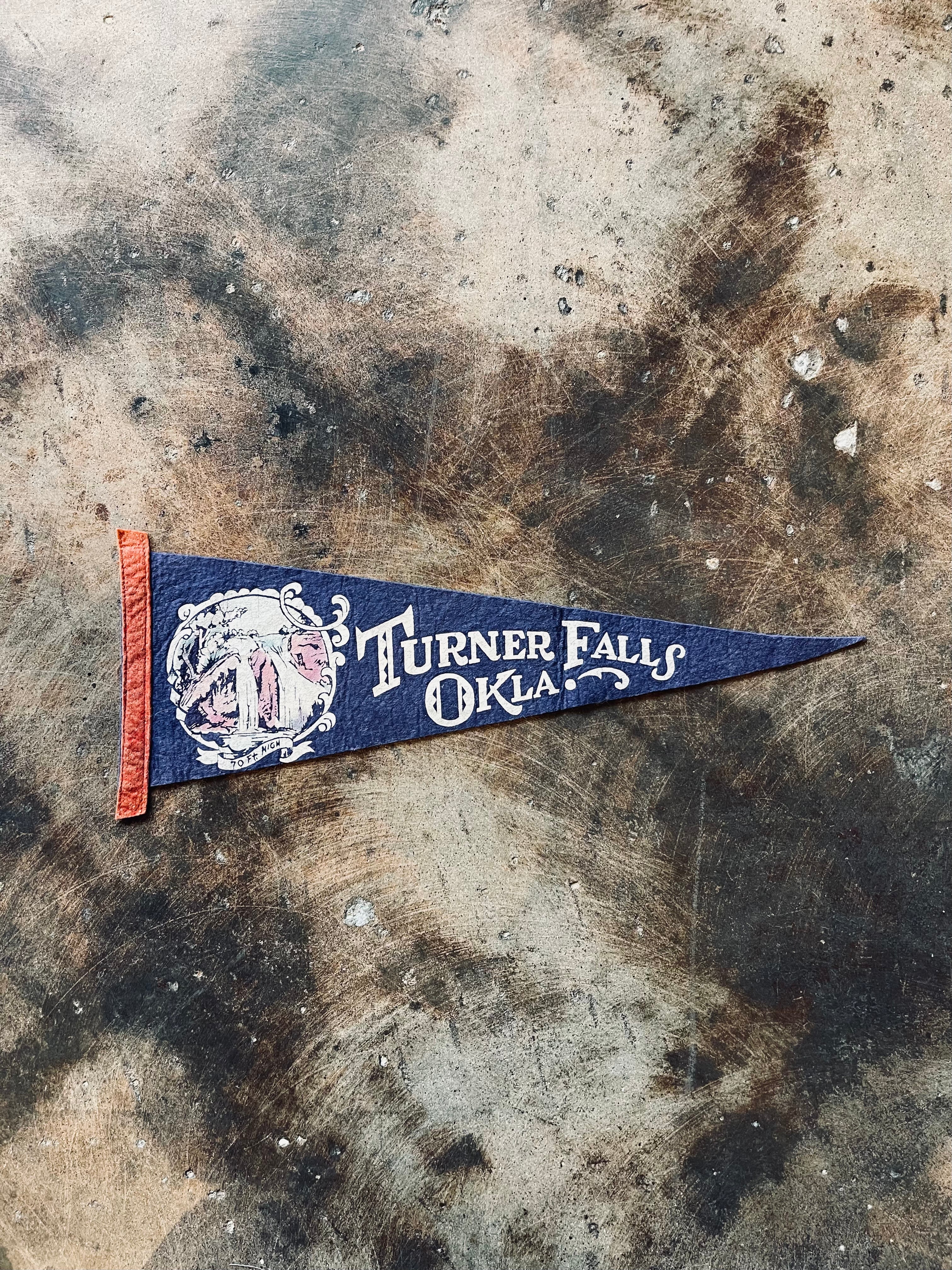 Vintage Turner Falls Pendant Flag
