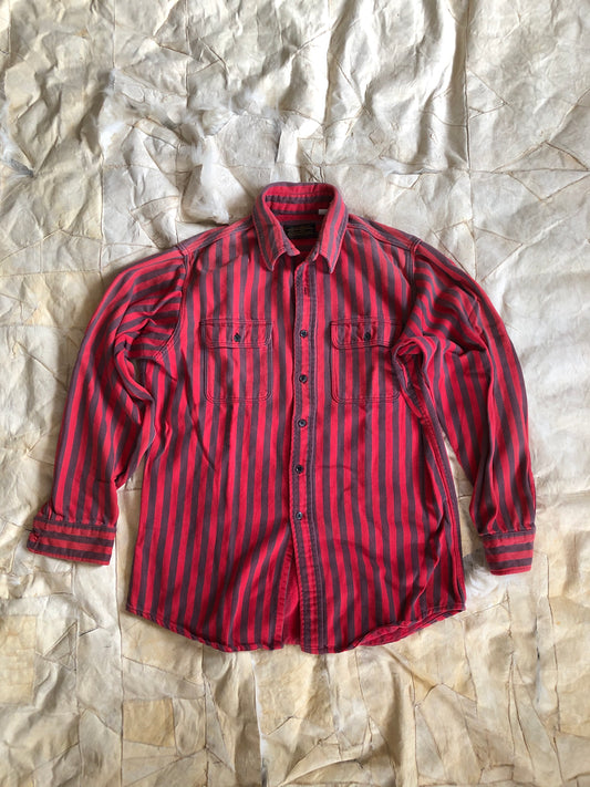 1980’s Eddie Bauer Heavyweight Striped Flannel | Large