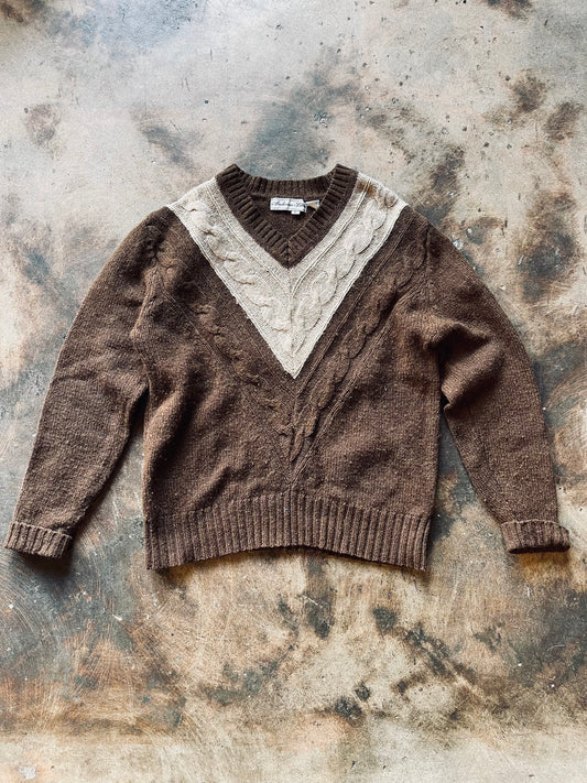 1980’s Anderson-Little V-Neck Cable Knit Sweater