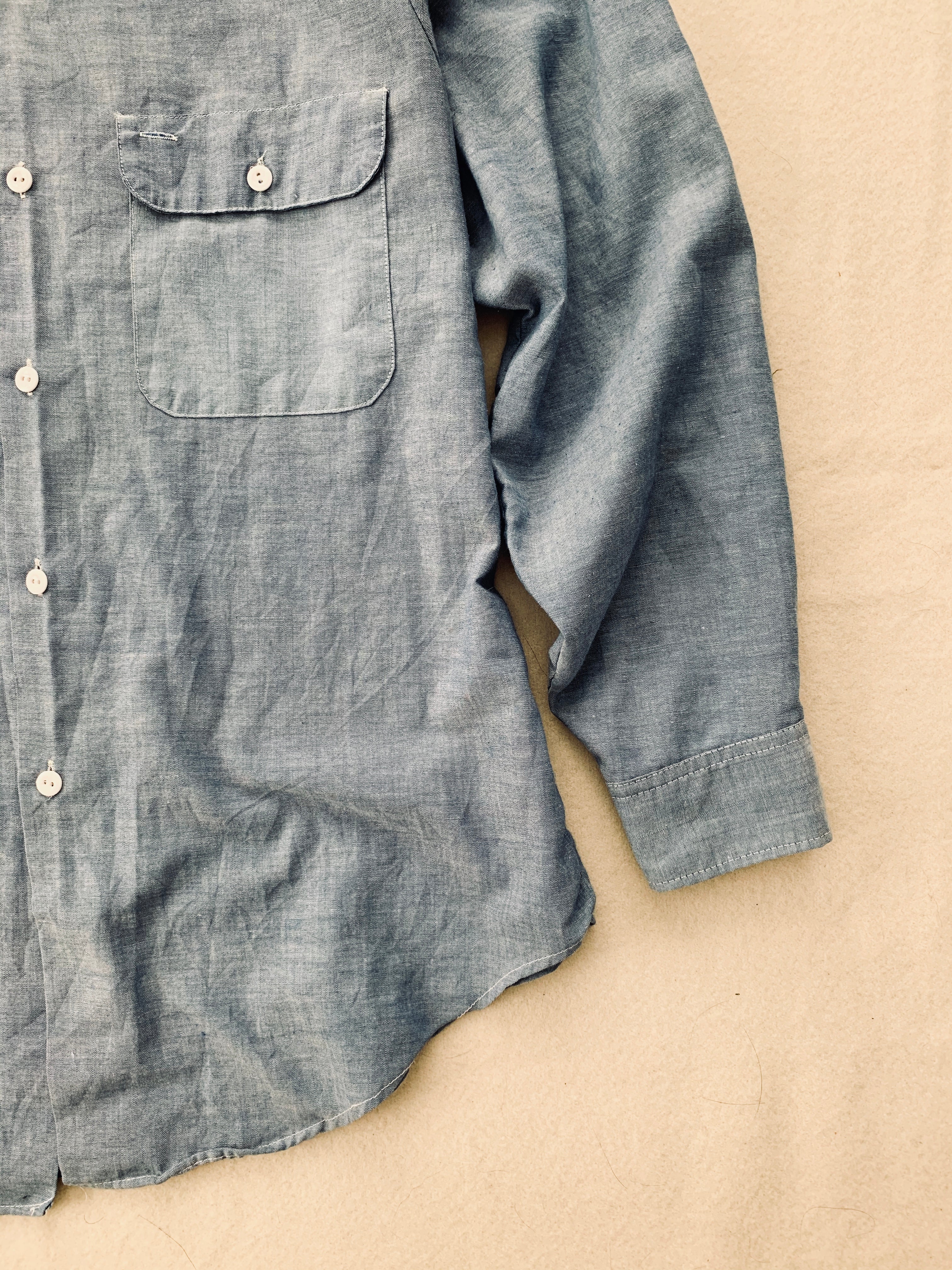 1960’s JCPenny “Big Mac” Selvedge Chambray Shirt | Large