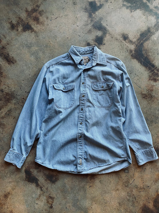 1980s Woolrich Conductor Stripe Shirt