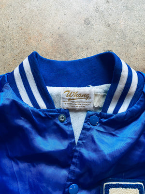 1980s WHANG Satin Varsity Baseball Jacket