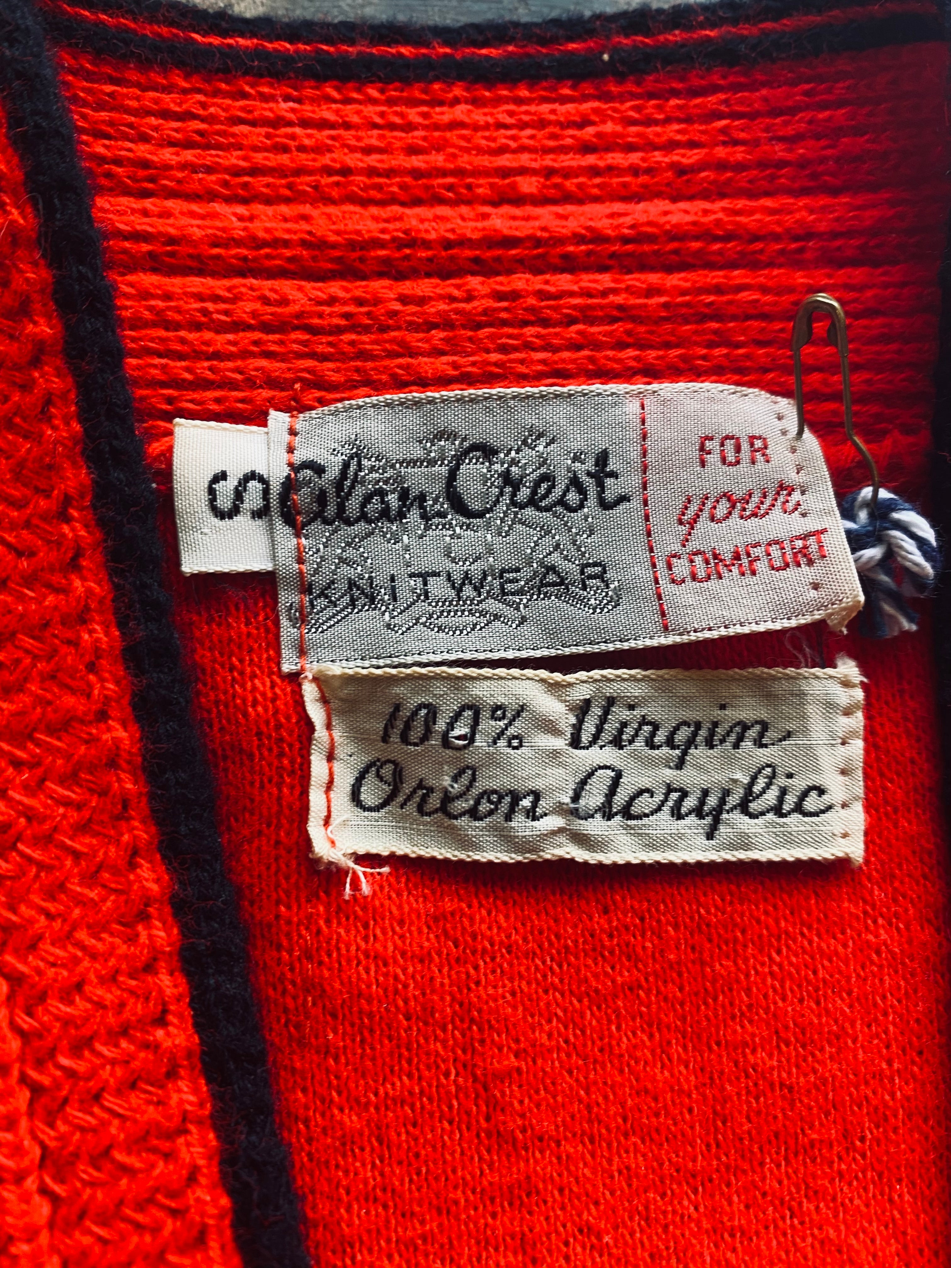 1960s Alan Crest Cardigan Vest | Small