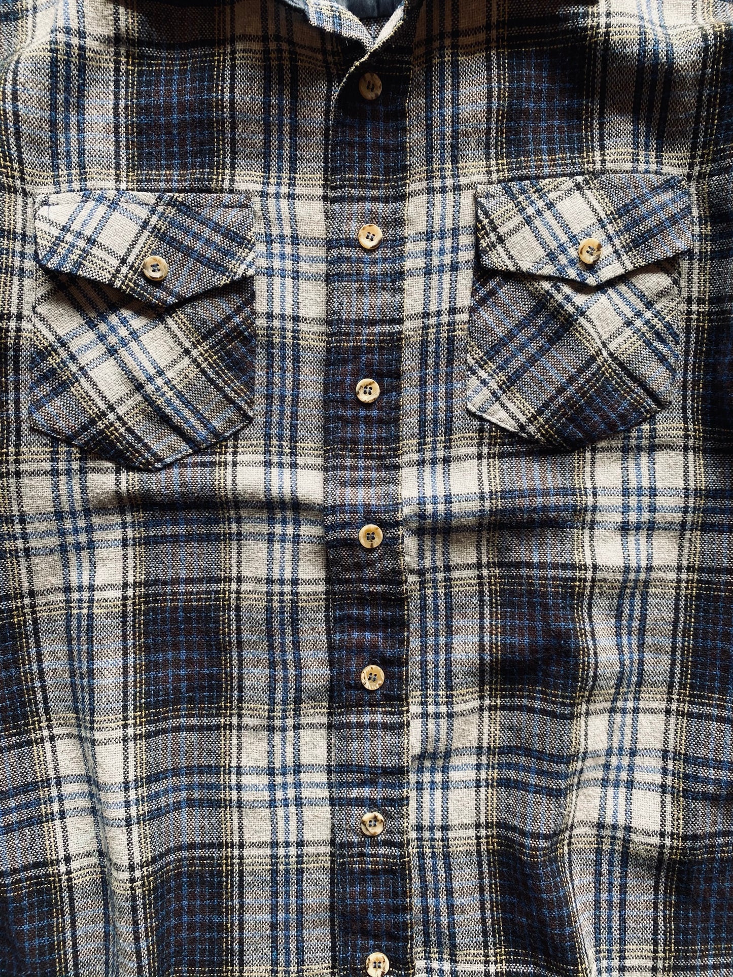 1970s Sears Flannel Work Shirt | Medium