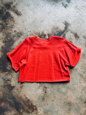 1980’s Woodrow Wilson Raglan Sleeve Cropped Sweatshirt | Large