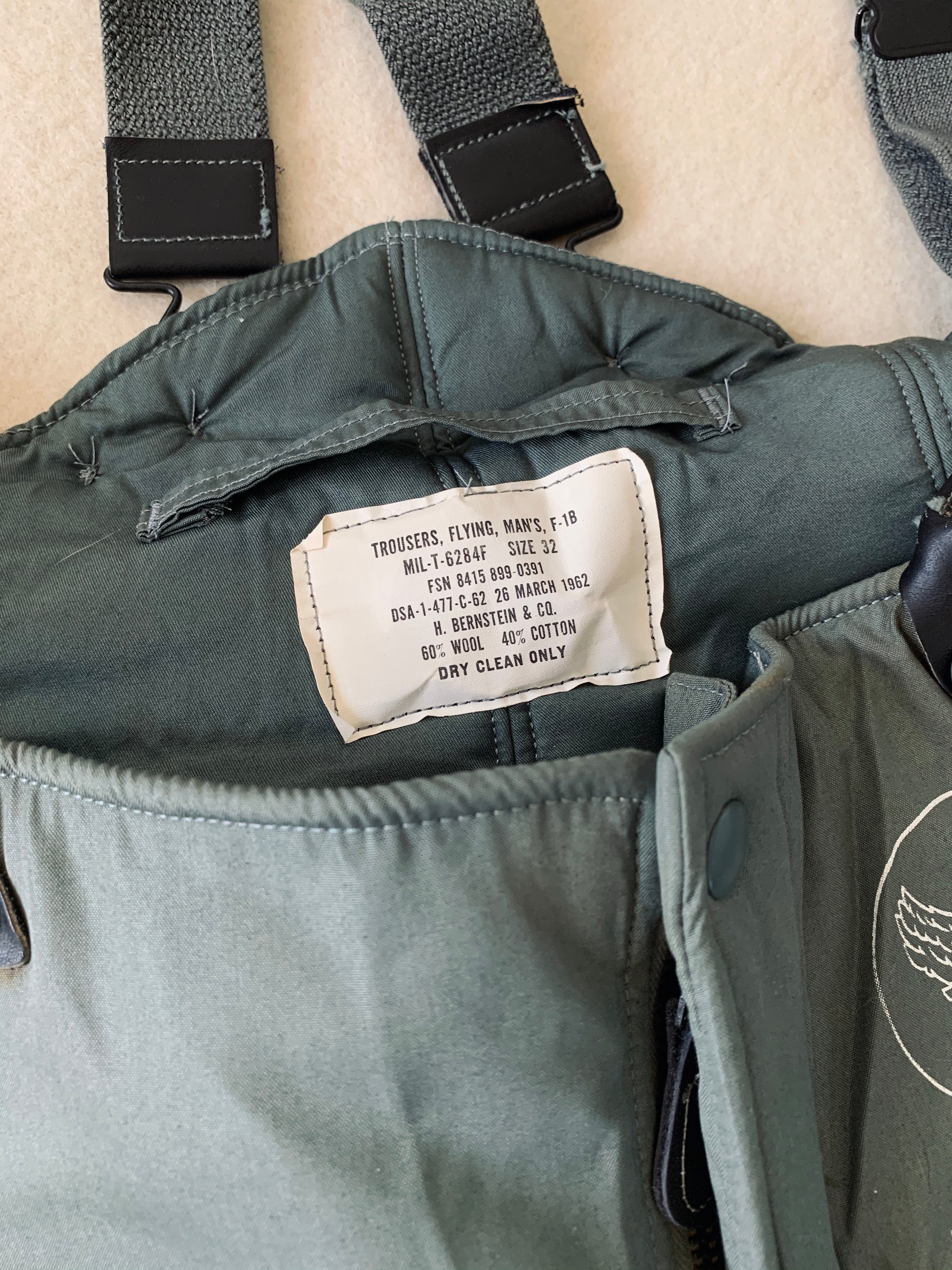 1962 USAF F-18 Flying Trousers – Nylo Wool