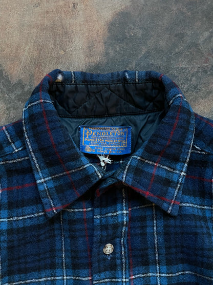 1980’s Pendleton Makenzie Blue Tartan Shirt | Small