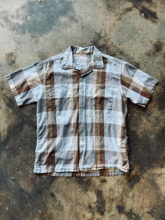 Vintage Plaid Camp Shirt