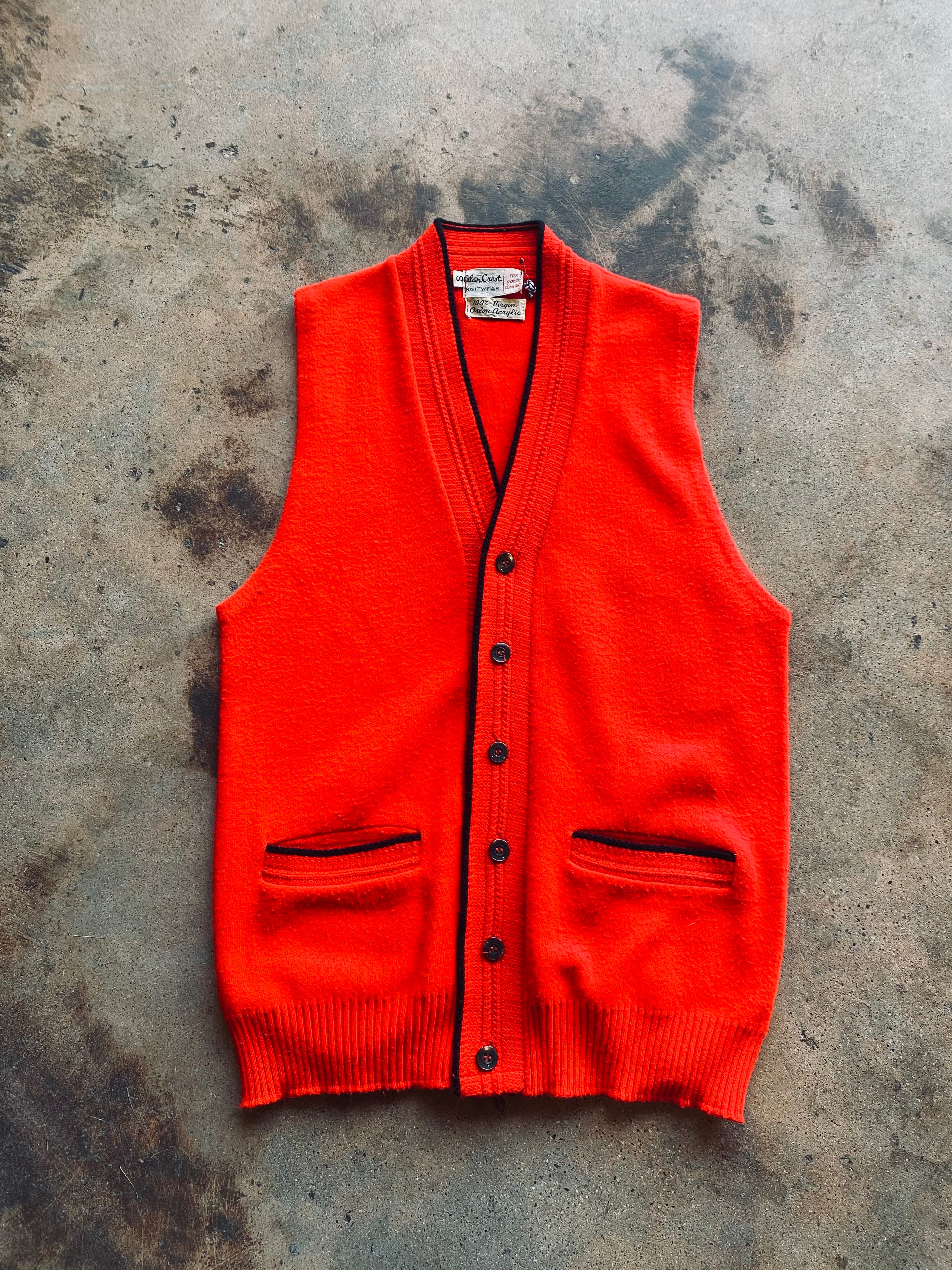 1960s Alan Crest Cardigan Vest | Small