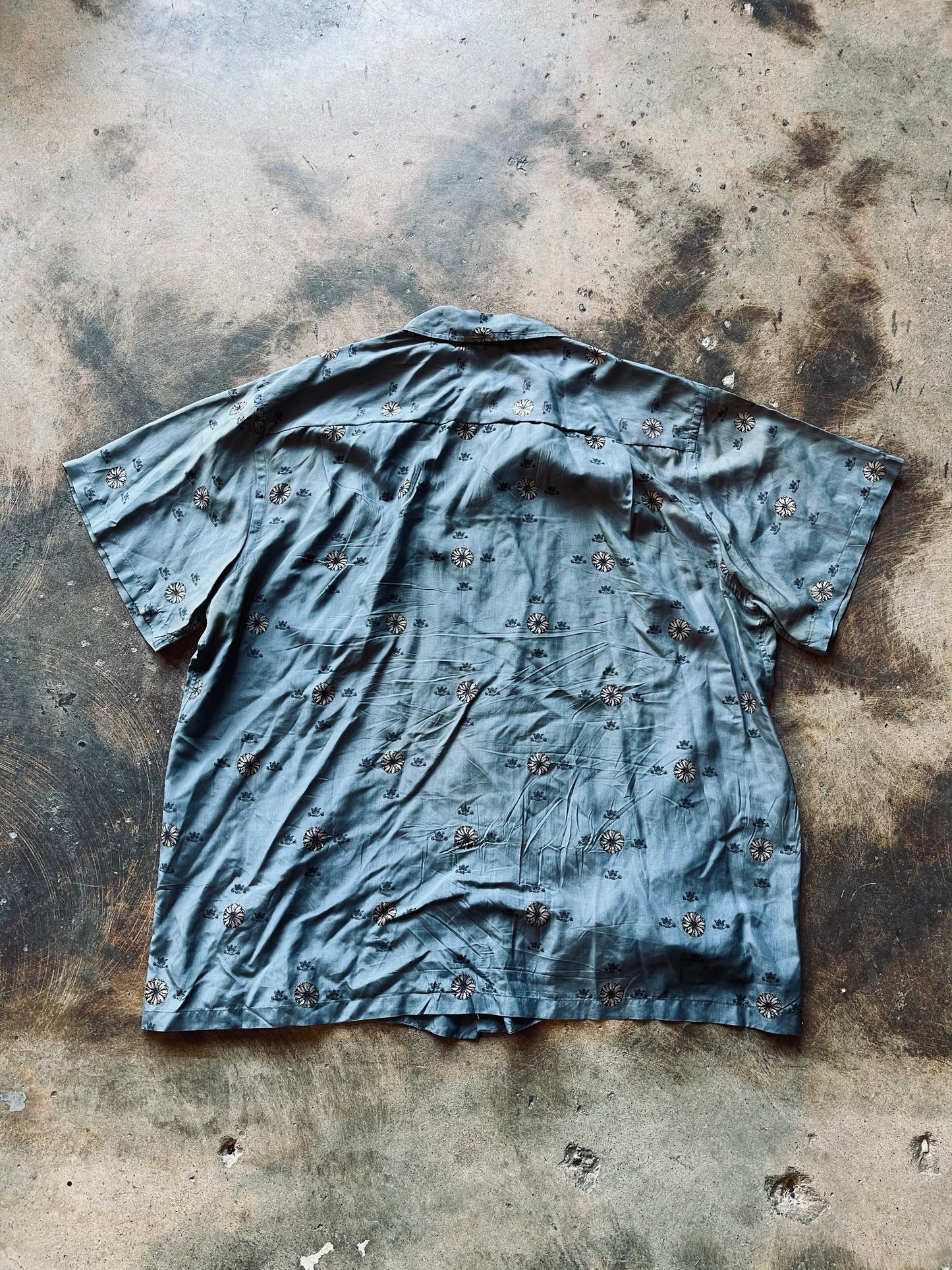 1950’s Bronzini Printed Loop Collar Shirt