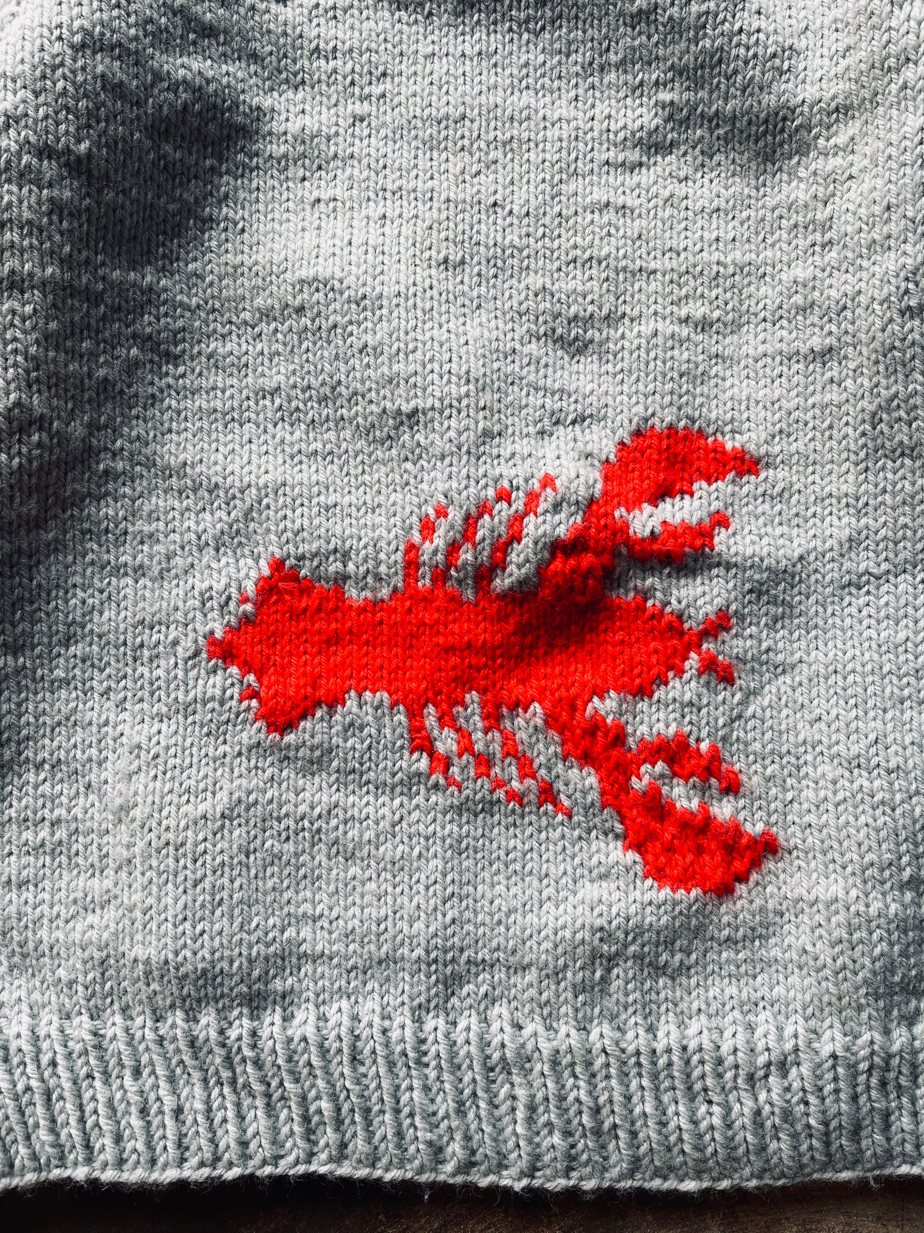 Vintage Handmade Lobster Sweater