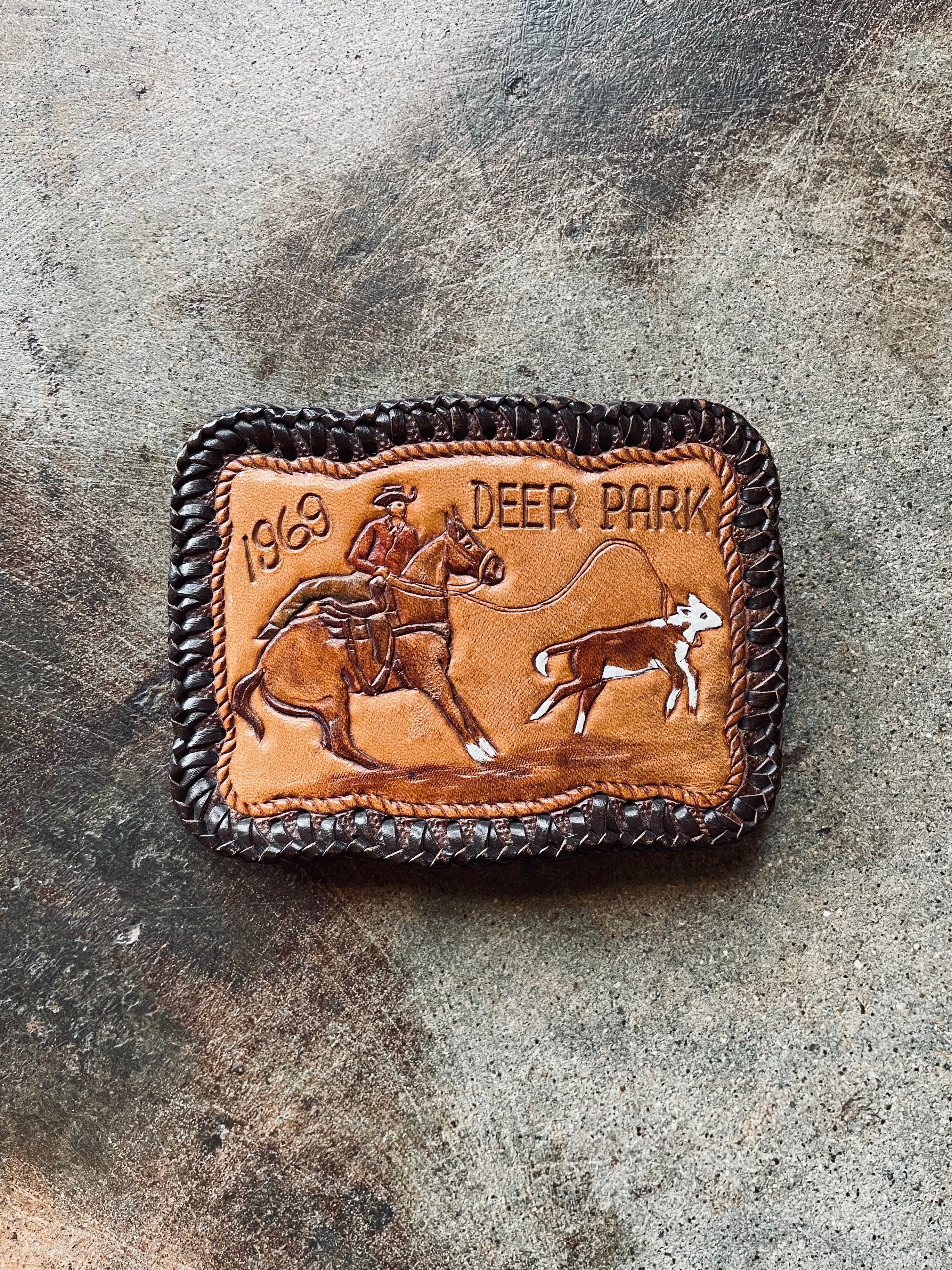 1969 Deer Park Leather Belt Buckle