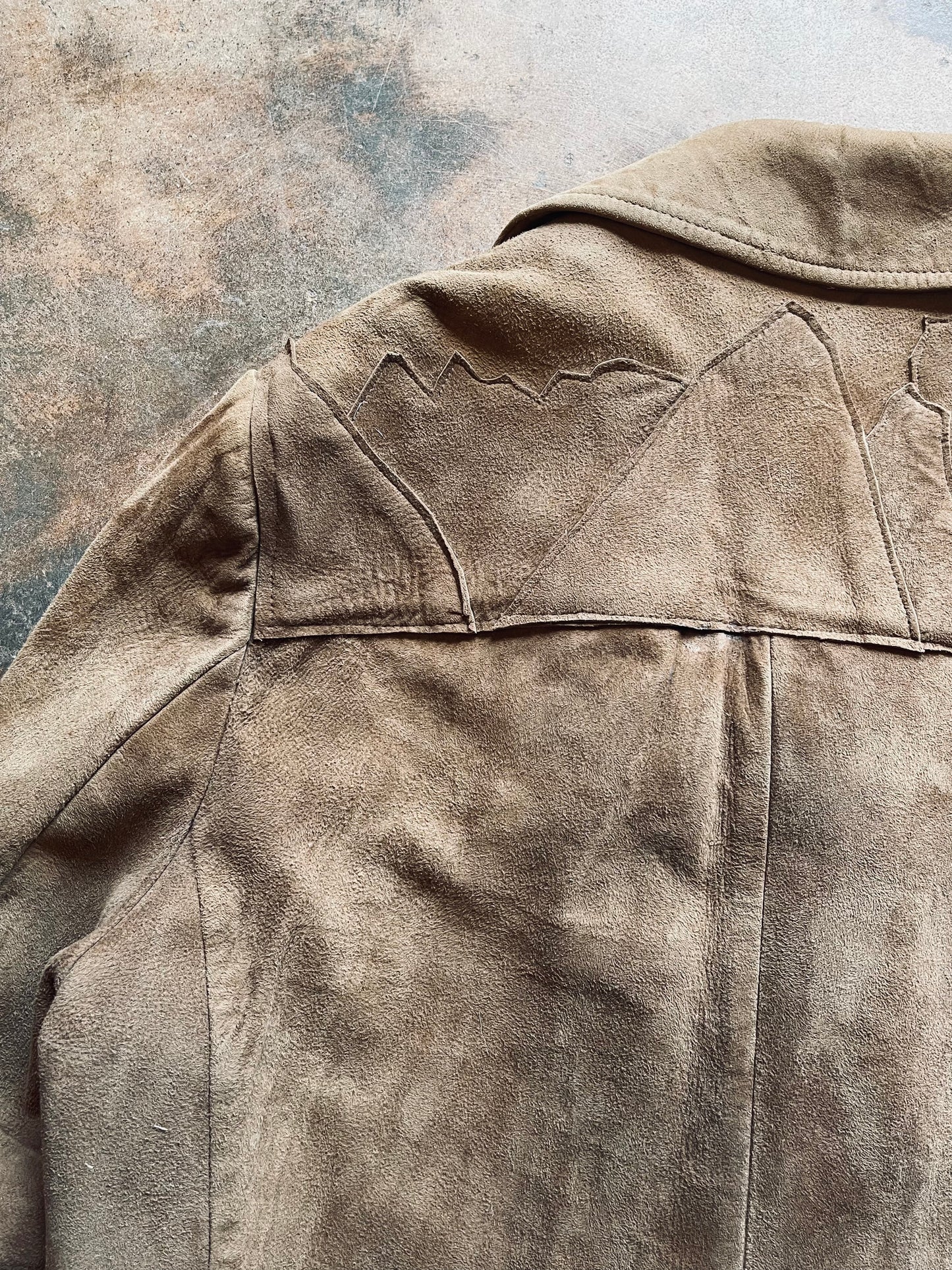 Nylo Wool Re-Imagined | Suede Mountainscape Jacket | X-Large
