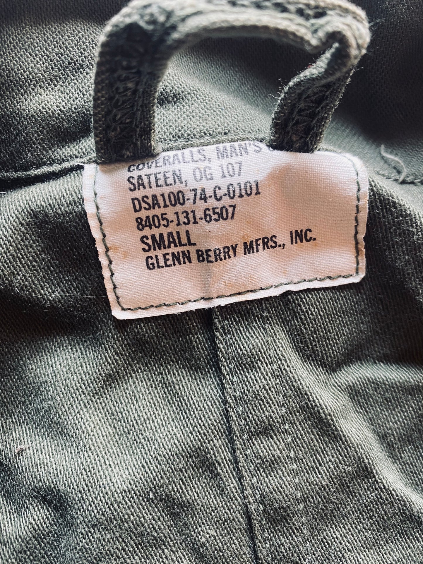 1974 OG-107 US Army Sateen Coveralls