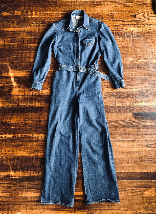 1990's Newport News Denim Jumpsuit