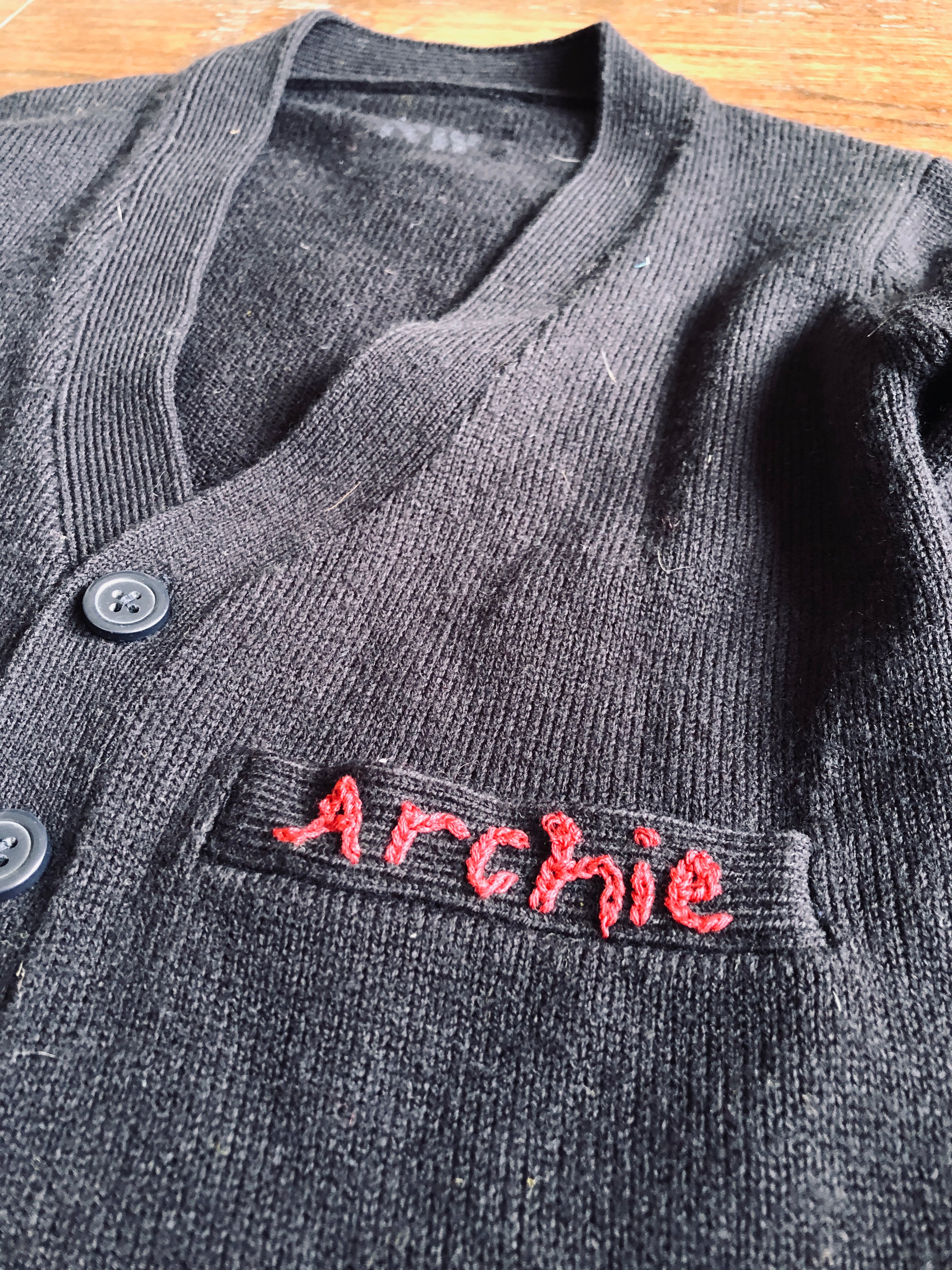 1980s Kids School Cardigan